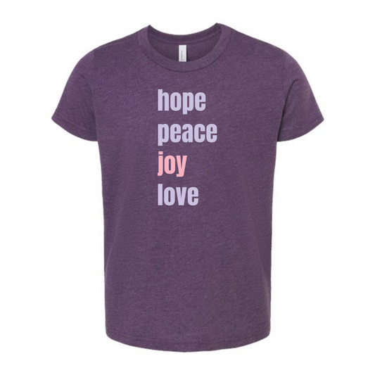 hope peace joy love advent tee